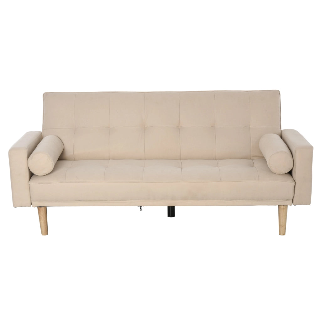 Divano letto 3 posti con schienale regolabile - Xylo - beige 185x84x85cm