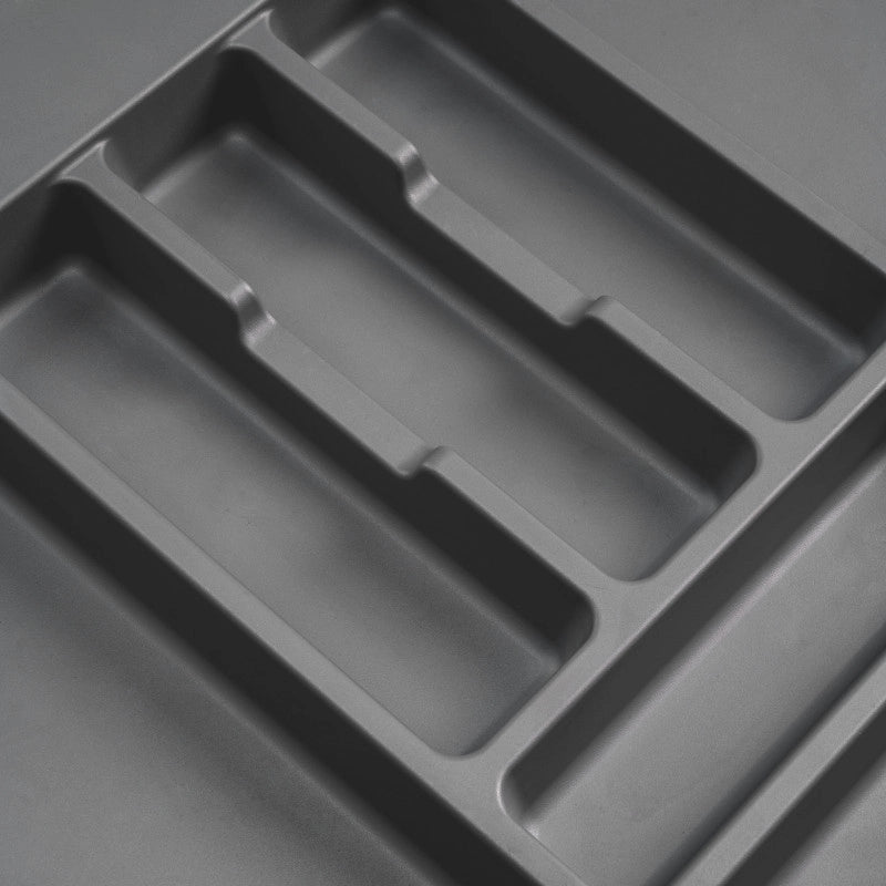 Portaposate universale per posate Optima, modulo 400 mm, Tecnoplastica, Grigia