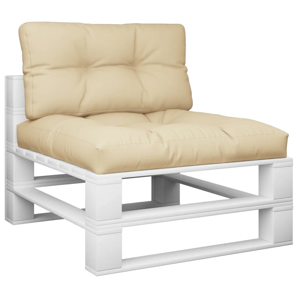 Cuscini per Pallet 2 pz Beige in Tessuto 360714
