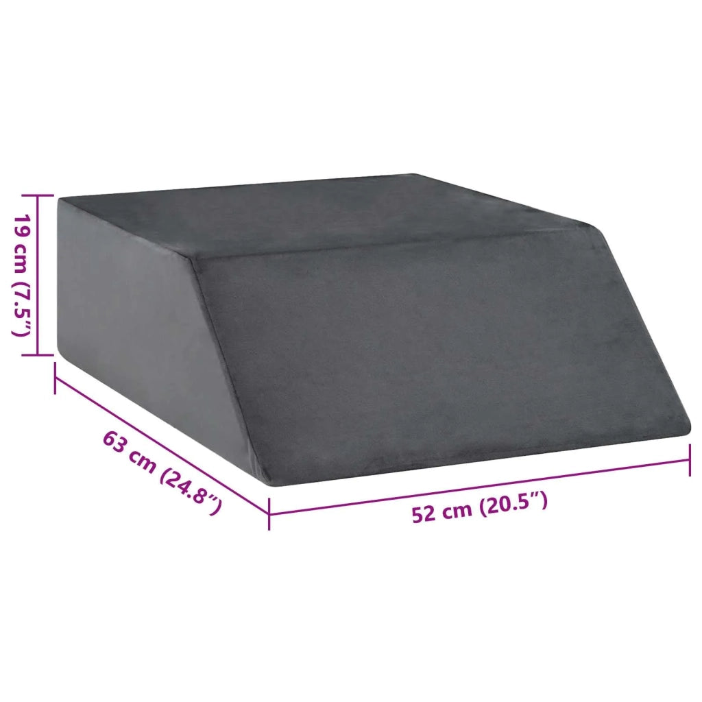 Cuscino per Gambe Tinta unita Grigio 63 x 52 x 19 cm Schiuma PU 42020191