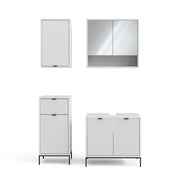 Vicco Set di mobili da bagno Bianco 4 parti