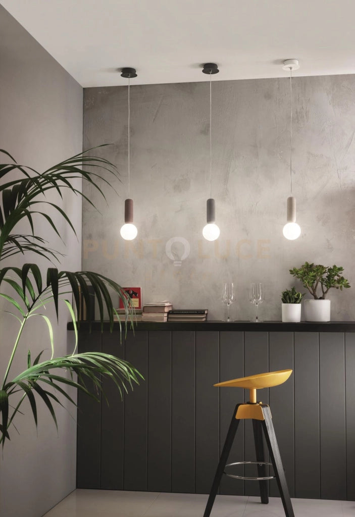 SOSPENSIONE SINGOLA ROCK ROSSO VETRO BIANCO 1 LUCE ATTACCO G9 D.10CM