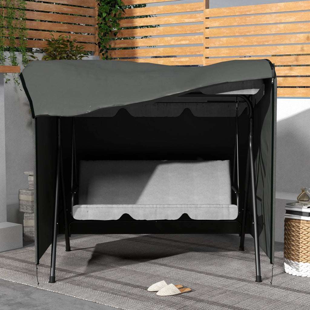 Cuscino per Dondolo da Giardino ¨C zephmum ¨C Grigio 177x114x152 cm