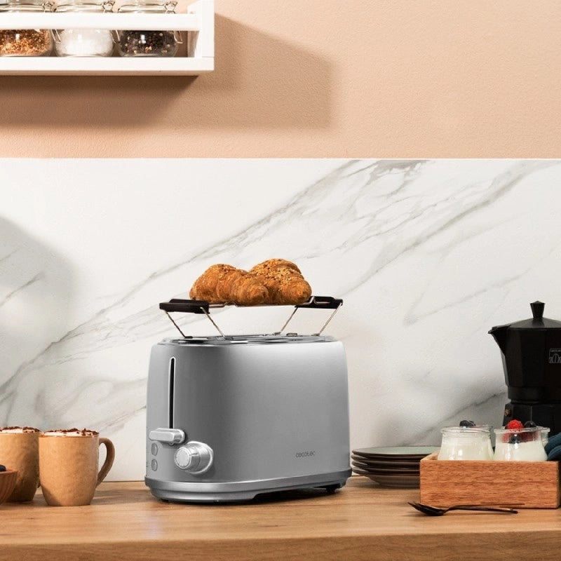 CECOTEC 03206 - Tostapane verticale Toast&Taste 1000 Retro Double Inox