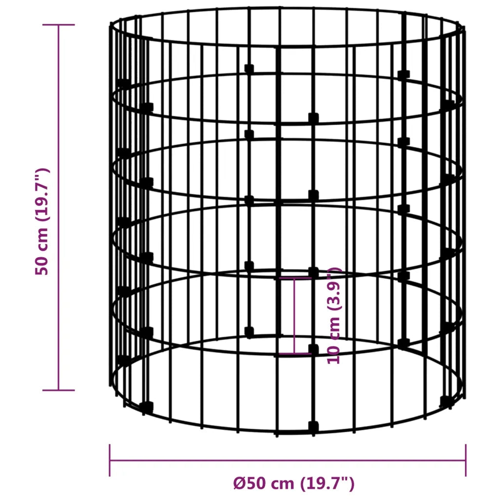 Compostiera da Giardino ?50x50 cm in Acciaio Zincato CFW9738042