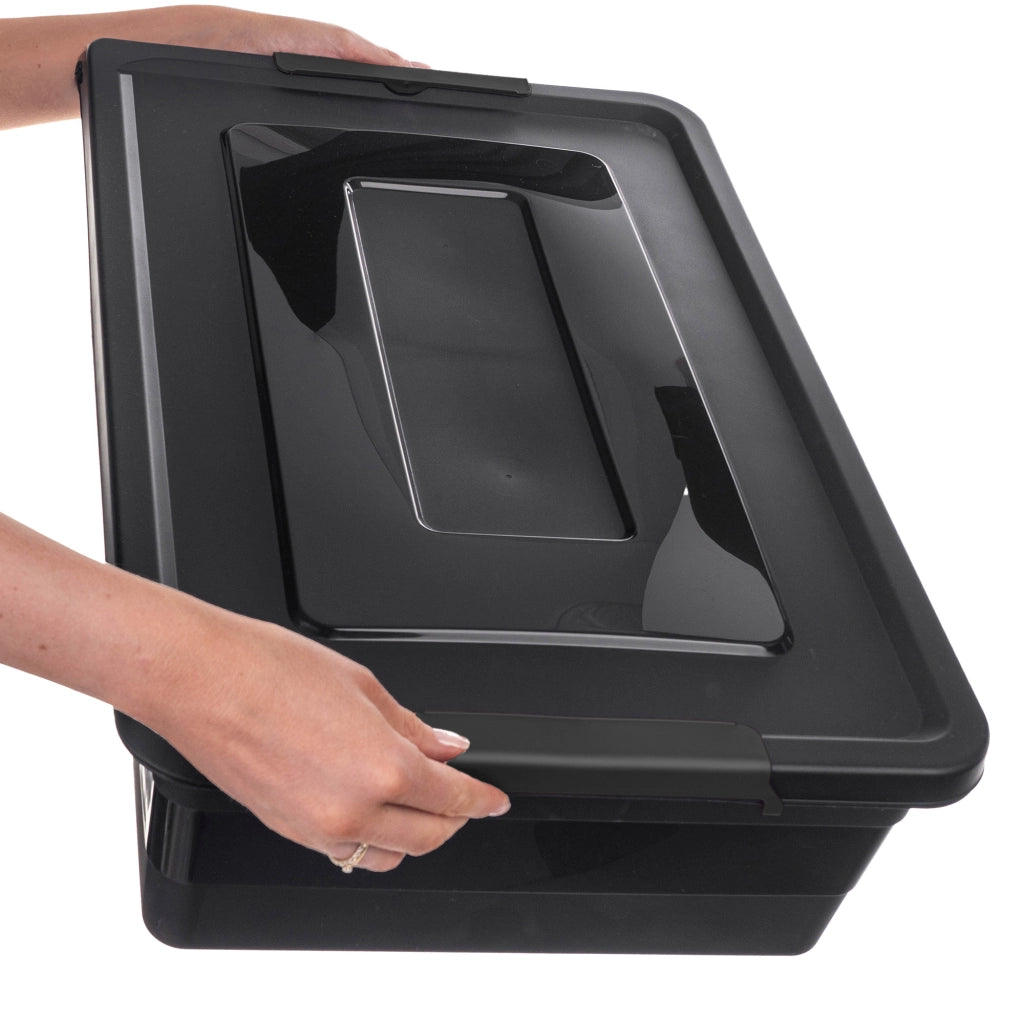 KADAX Contenitore per giocattoli in plastica da 28 litri con coperchio