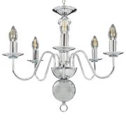 Lampadario Argento 5 Lampadine Attacco E14 281616