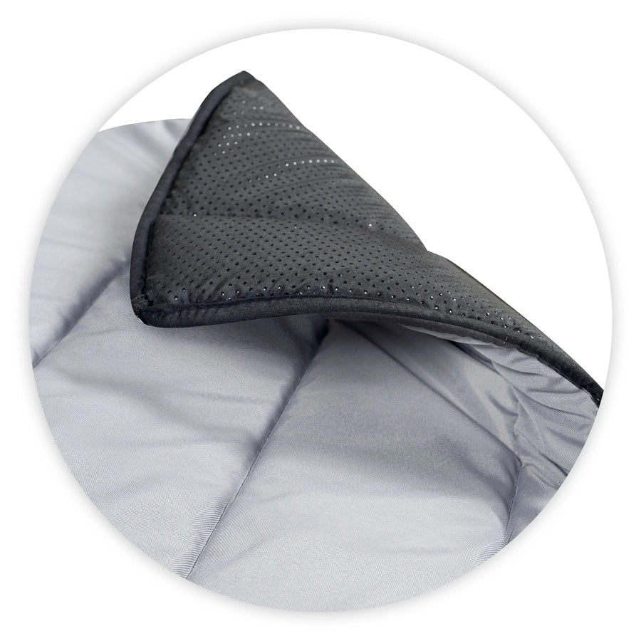 Cuscino trapuntato impermeabile grigio scuro per sedia da giardino AIO FACTORY 100x50 cm