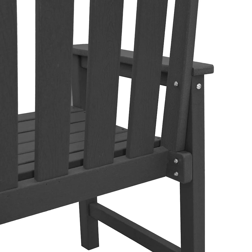 Sedia da pranzo da giardino 2 pcs Nero 65,5 x 59 x 88 cm HDPE 42006605