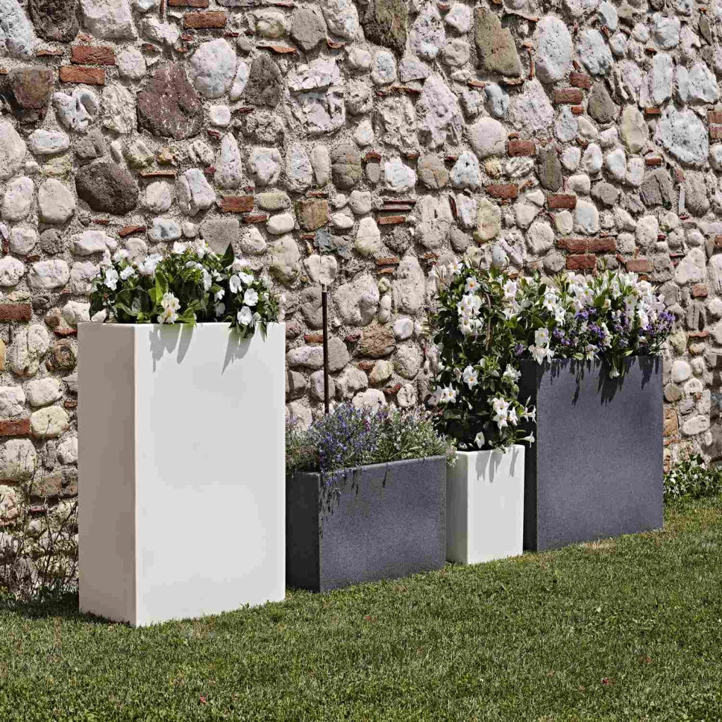 Fioriera Rettangolare colore Antracite 60x24 5 CM H 24 5 mod. Schio Cassa