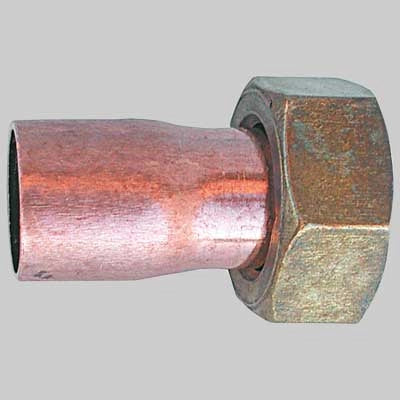 MEZZO BOCCHETTONE A SALDARE FEMMINA  DADO GIREVOLE  16 x 3/4     MADE IN ITALY