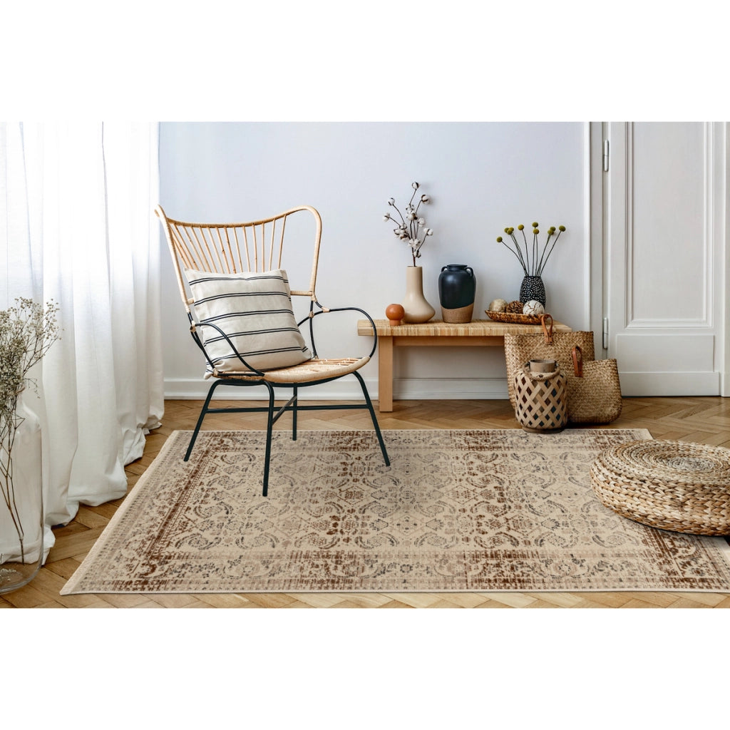 Tappeto Charin Beige in stile orientale