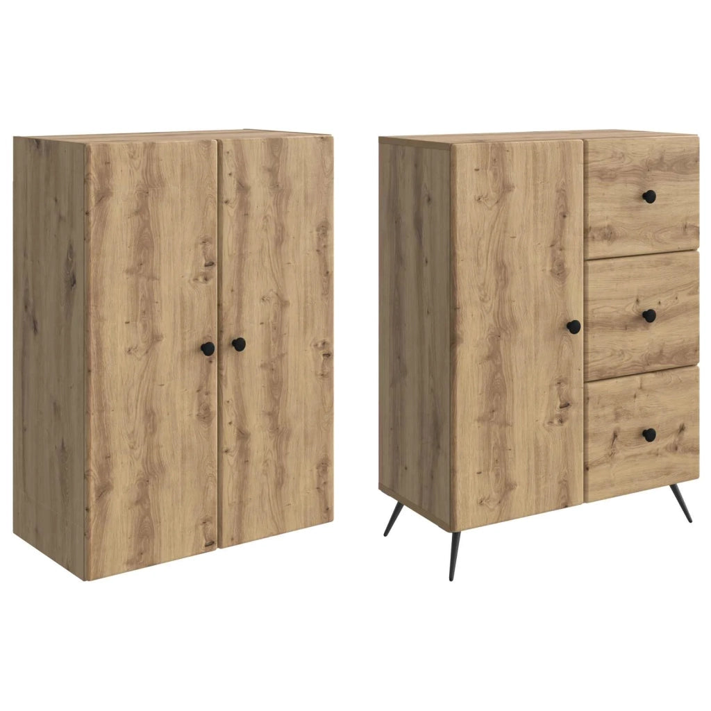 Set di armadi 2 pcs Rovere Artigianale Legno ingegnerizzato 3416906