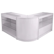Set Pegasus con 3 Banconi da Negozio e Reception Bianco Brillante Elegante