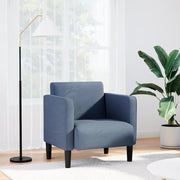 Divano Sedia con Braccioli-Poltrona-Sofa Relax Blu 54 cm Tessuto di velluto a coste