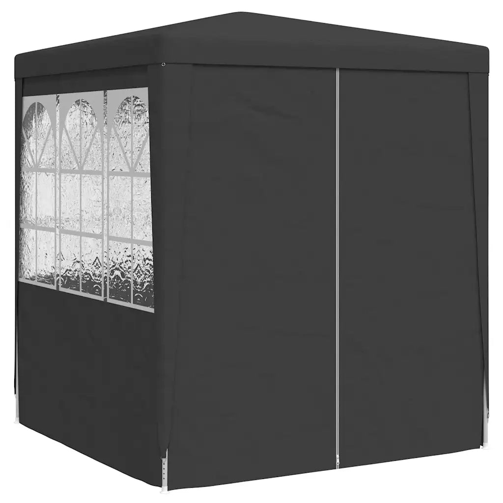 Gazebo Professionale con Pareti 2x2 m Antracite 90 g/mÂ²