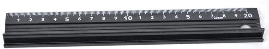 Lama di taglio quotidiana 20 cm - Lama metallica con protezione - Striscia di gomma - Base antiscivolo - Lega di alluminio - Placca di protezione contro lesioni - Linea di taglio