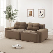 Divano Modulare Boneless ¨C Xylo ¨C Velluto a Coste, Marrone, Loveseat