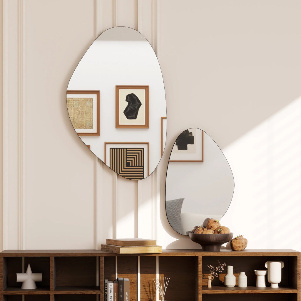Specchio da bagno ¨C Minimal ¨C 70x46 cm, 31x49,5 cm, nero, metallo