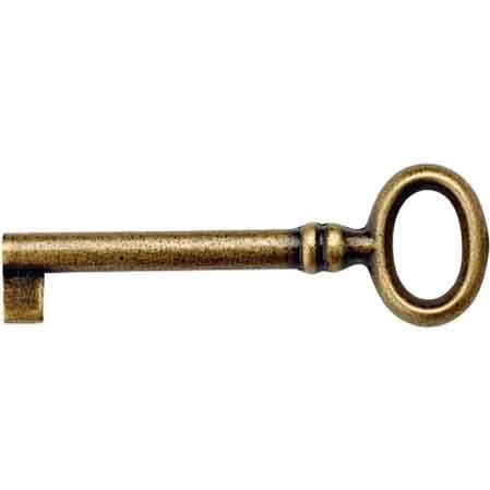 CHIAVE PER MOBILI '33718' 24x69 mm - Ottone lucido - METAL GROUP
