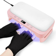 Lampada LED UV op poggiapiedi con guanti UV - 4 timer, rosa