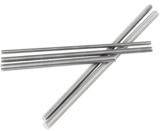 Fibra di acciaio inossidabile interamente imbevuta a barra - Astine a filo - 5 pezzi - M3x110mm - Per fissaggio e sospensione - Alta qualità -