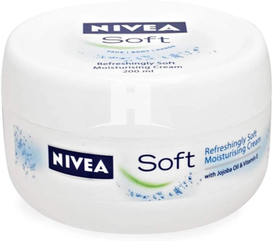 SET 3 NIVEA SOFT CREMA IN BARATTOLO CON OLIO DI JOJOBA E VITAMINA E DA 300 ML