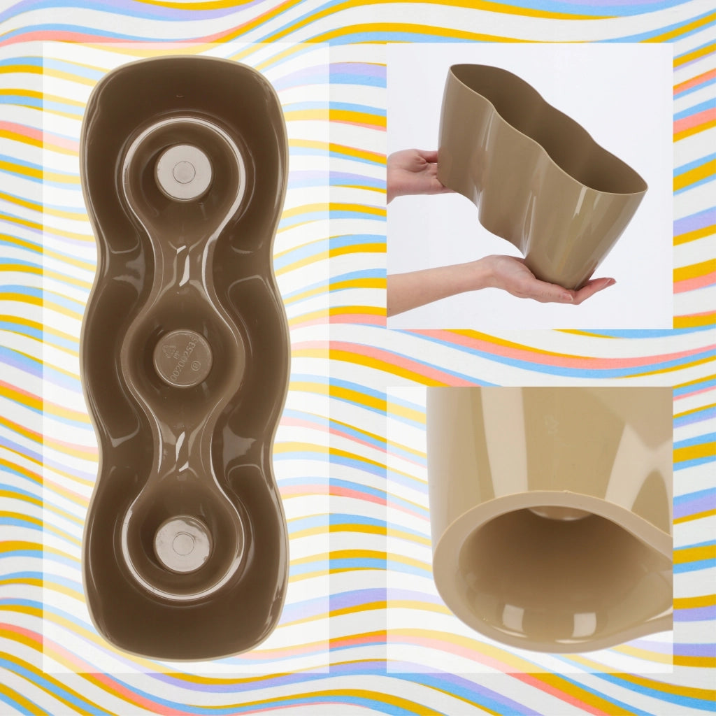 Vaso da fiori KADAX, Vaso da fiori, Vaso da fiori in plastica, Orchidea, 35 cm, Beige