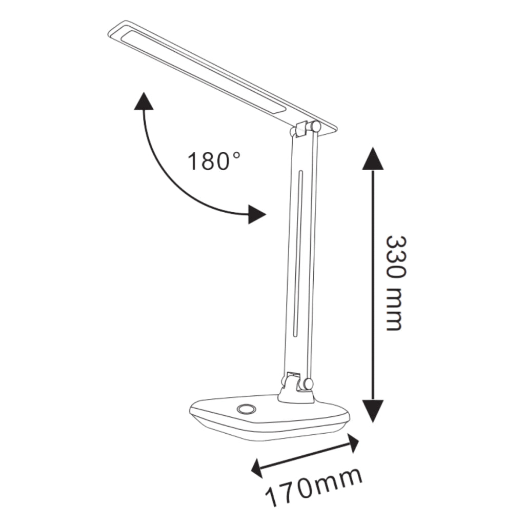Lampada da scrivania LED 8W dimmerabile bianca Polux