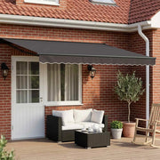 Cornice per Tenda Manuale con LED Antracite 4 × 3 m 3420841