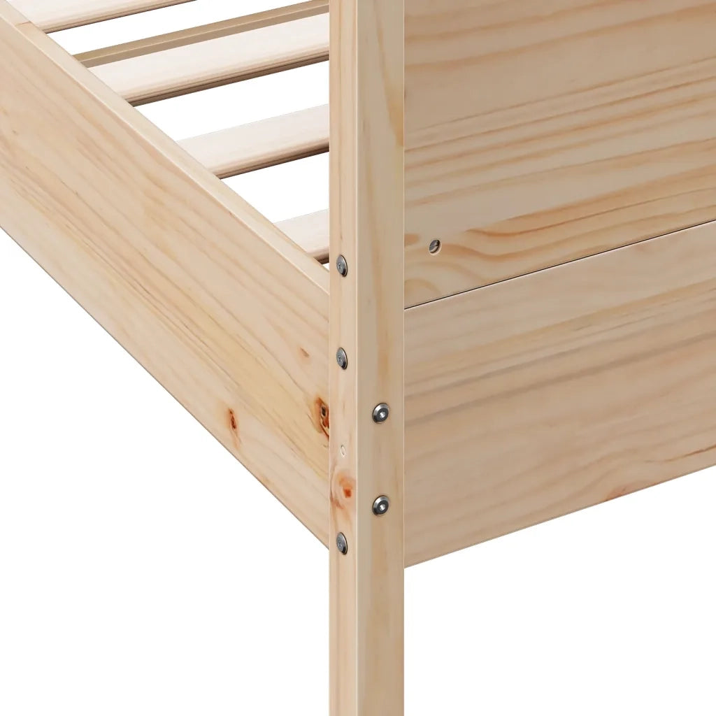 Letto singolo | Letto per adulti | Letto senza Materasso 75x190 cm in Legno Massello Pino