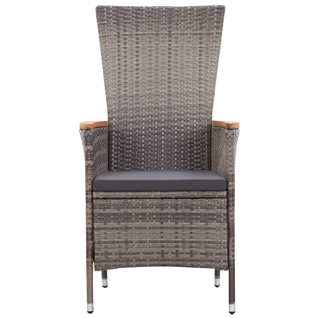 Set da Pranzo da Giardino 7 pz con Cuscini Grigio 3099435