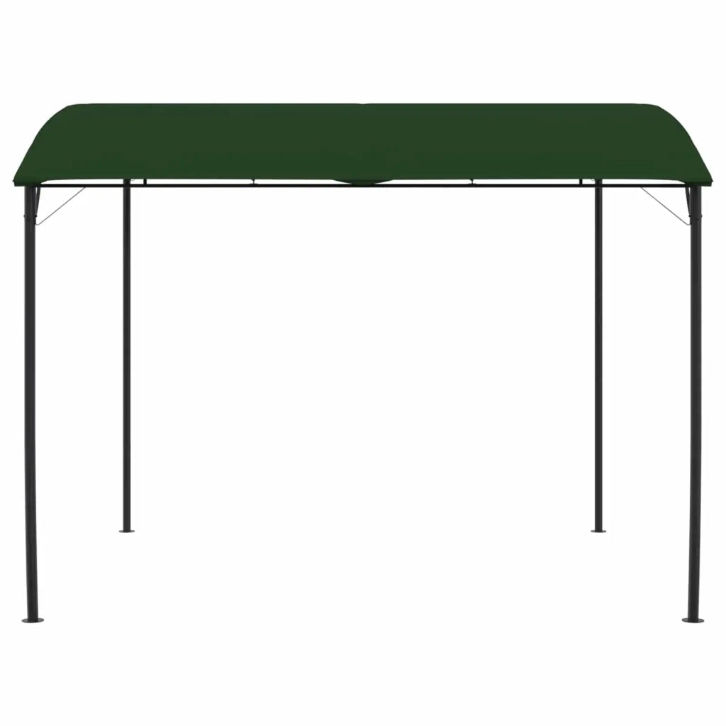 Gazebo 3 x 3 x 2,55 m Verde Tessuto e Alluminio 180 42030534