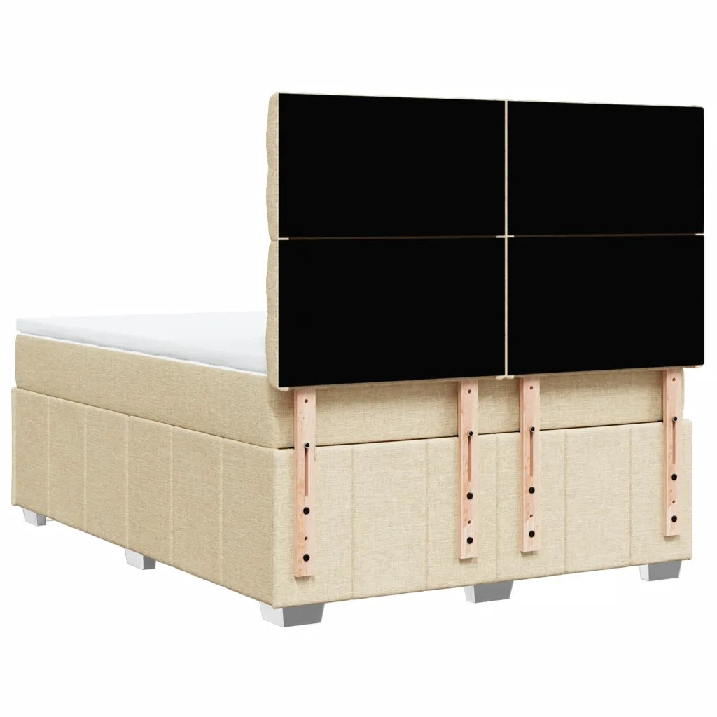 Giroletto a Molle con Materasso Crema 140x200 cm in Tessuto 3291703