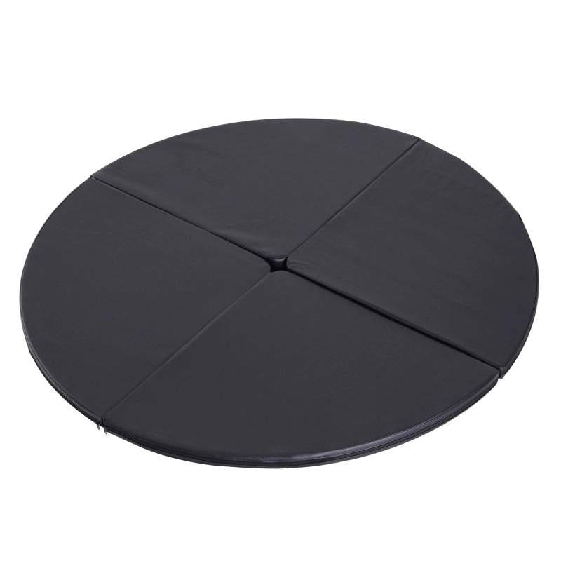 Materassino per Pole Dance pieghevole, 150 cm, nero, in plastica