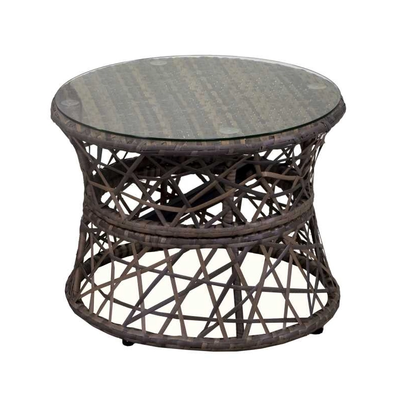 Poltrona alluminio polyrattan Baltimorapapasan con cuscino e tavolino