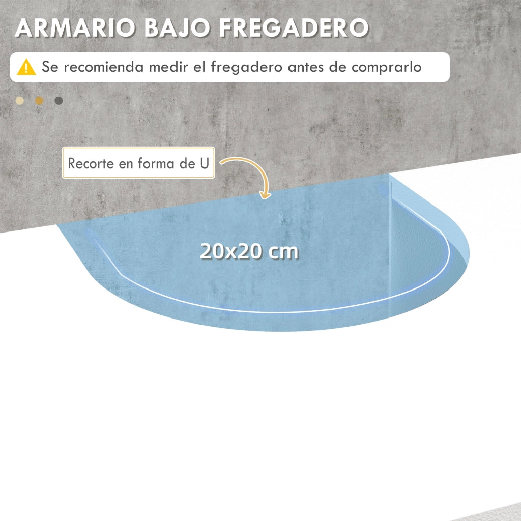 Mobiletto Sottolavabo con 2 Ante e Ripiani Regolabili ¨C Minimal ¨C 90x30x60 Bianco