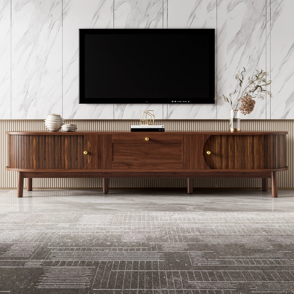 Cassettiera per TV noce MDF lunghezza 170 cm
