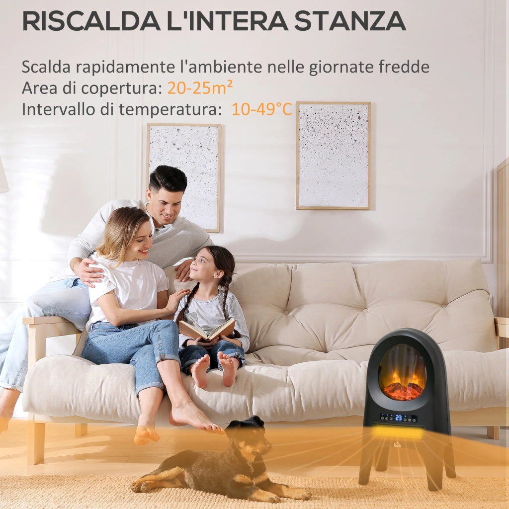 Termoventilatore 3 Modalit¨¤ 3 Temperature ¨C Minimal ¨C 33.7x25.5x60.4 cm Nero