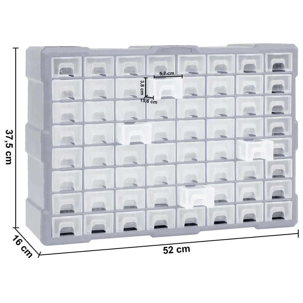 Mobile Contenitore con 64 Cassetti 52x16x37,5 cm CFW2750264