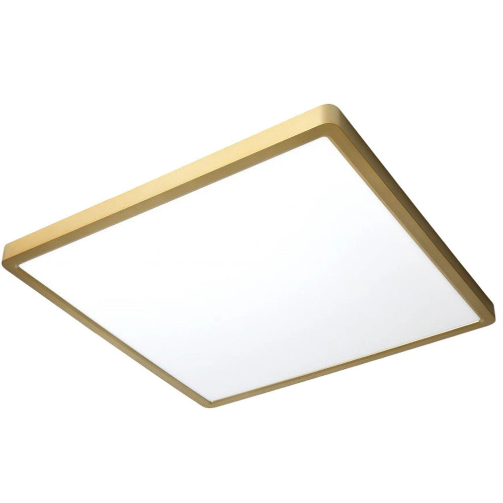 Trade Shop - Plafoniera Led Moderna Ultra Slim Quadrata 45w Ip40 Tecnologia Cct Con Switch Pq-450-3c - Oro Satinato