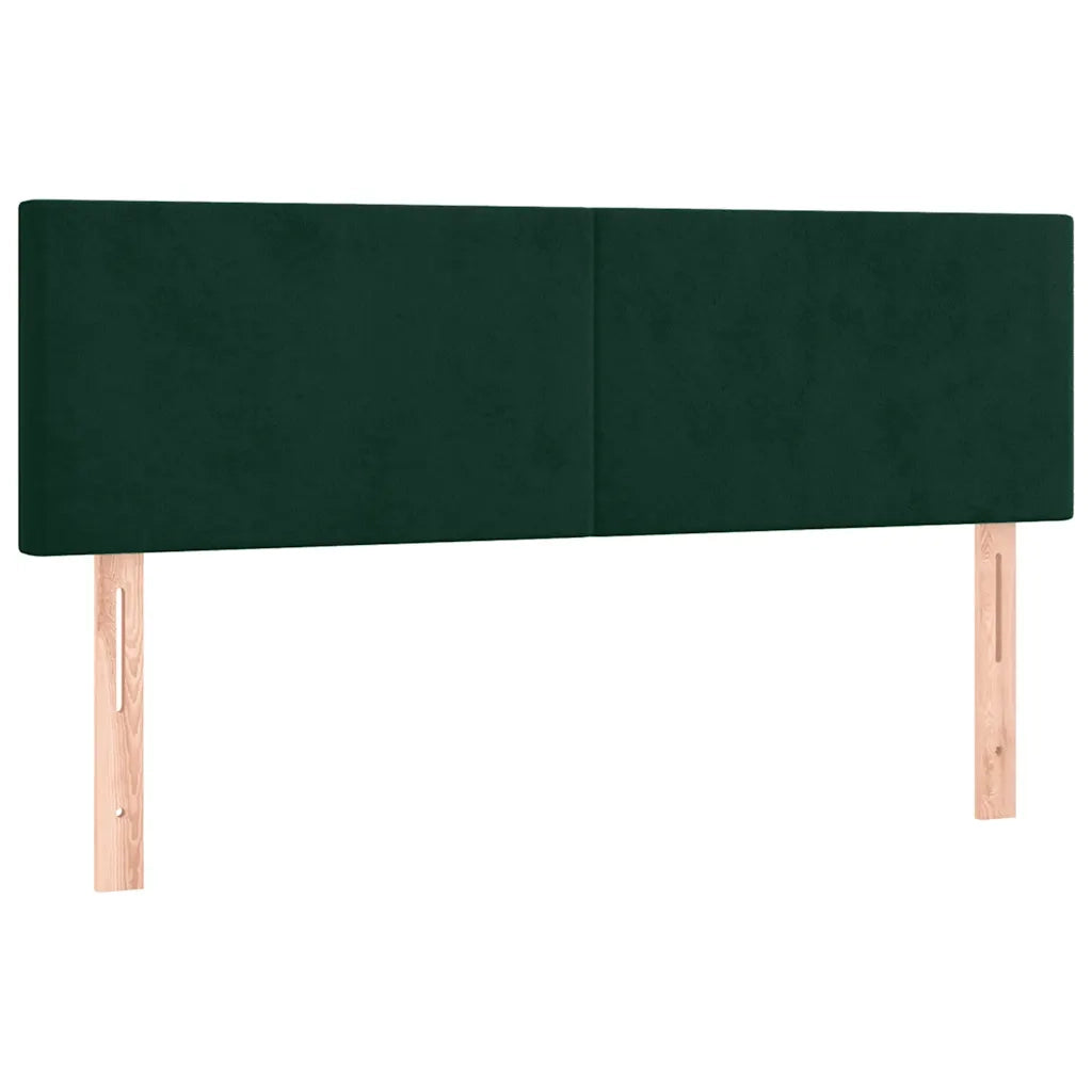 Giroletto a Molle con Materasso Verde Scuro 140x190 cm Velluto 3130838