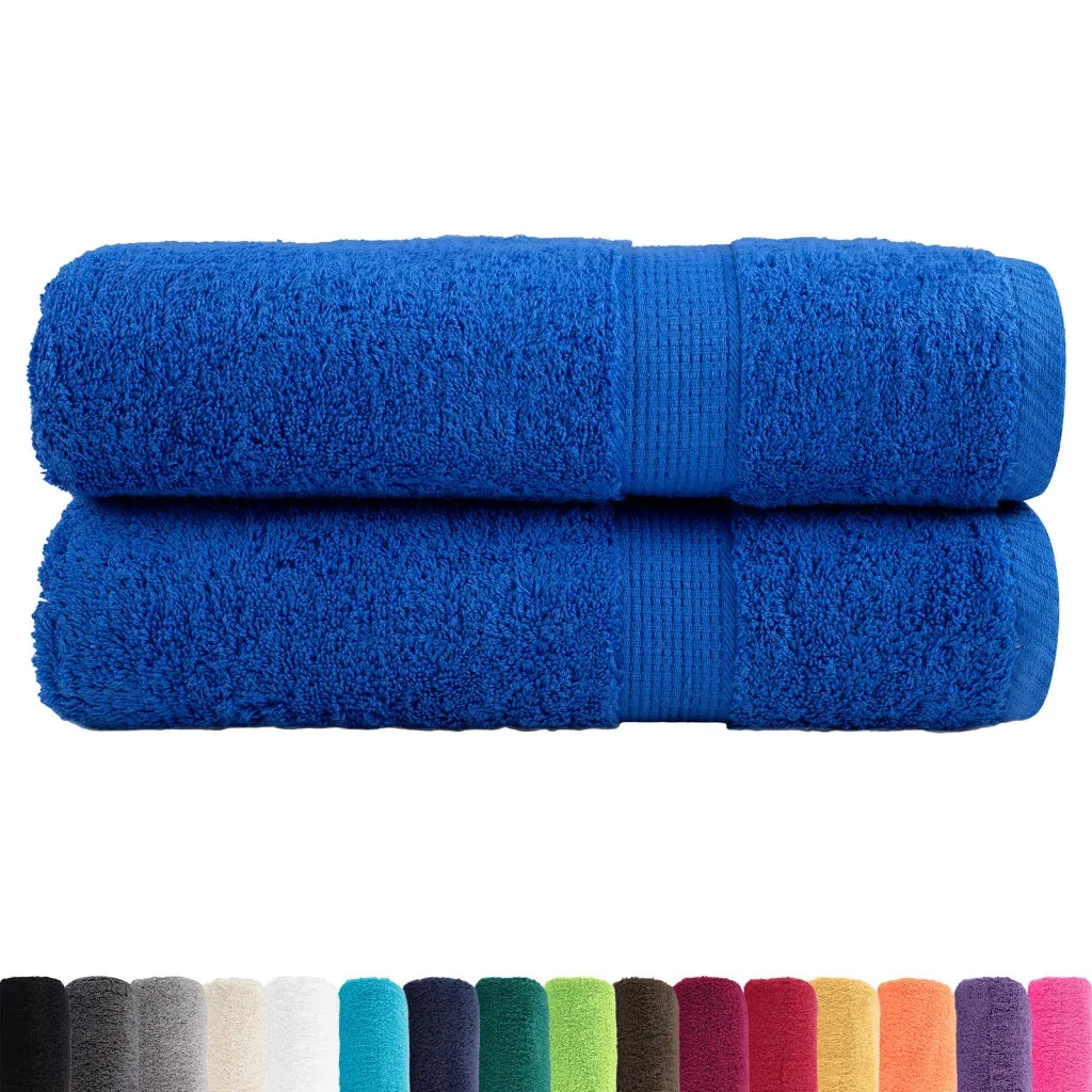 Asciugamani Premium SOLUND 2 pz Blu 50x100 cm 600 g/m² 137185