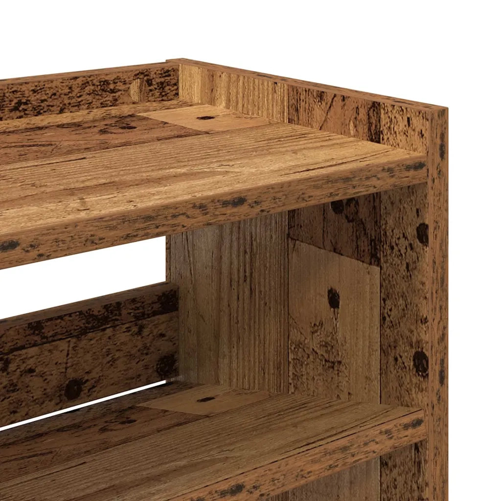 Scarpiera | Mobile per scarpe Legno Antico 80x25x62 cm in Legno Multistrato