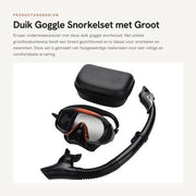 Kit di Snorkeling Completo con Occhiali da Subacqueo - Viso Ampio - Viso da Subacqueo con Snorkel - Leggero e Portatile - Nuoto Sott'acqua - Materiali di Alta Qualità