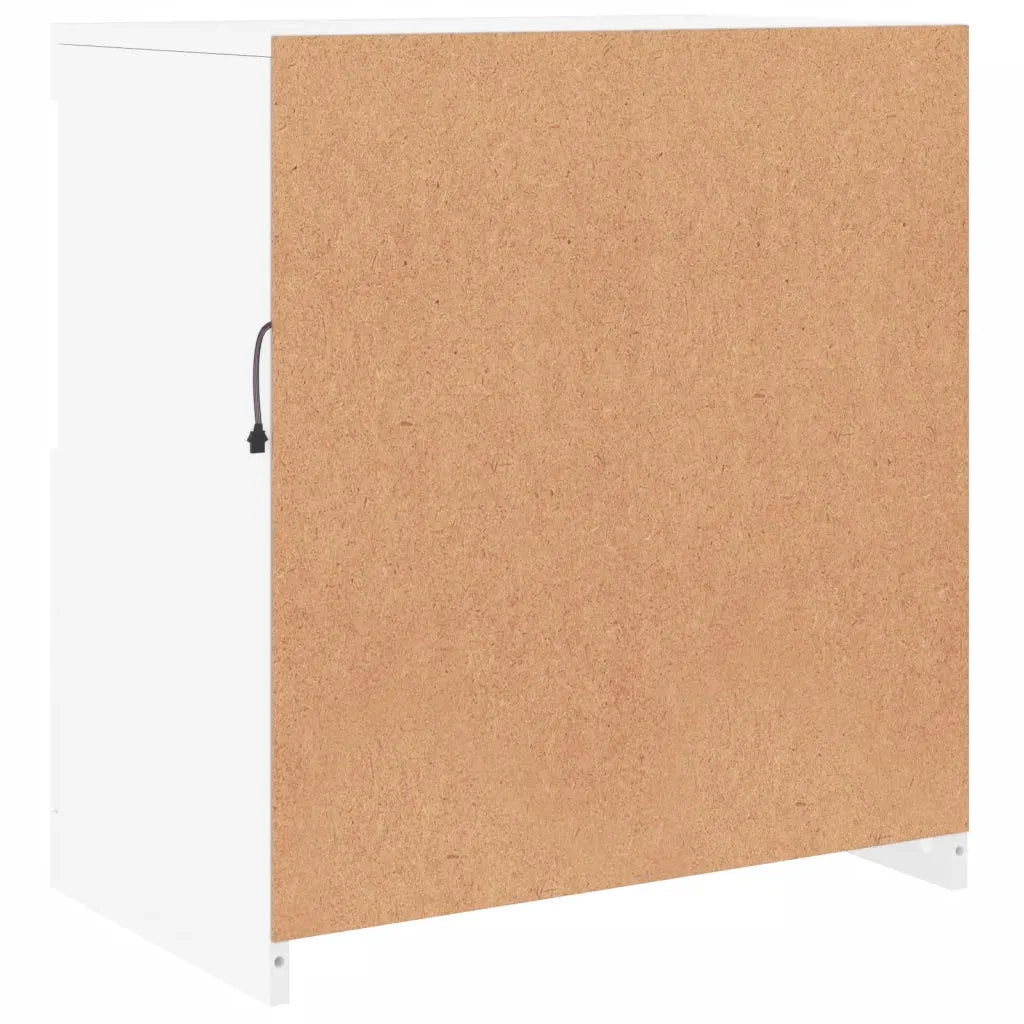 Credenza | Madia | Buffet da pranzo | Armadio da pranzo con Luci LED Bianca 60,5x37x67 cm
