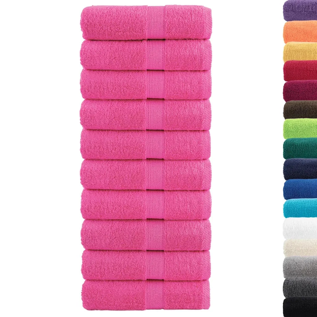 Asciugamani Premium SOLUND 10 pz | Teli per bagno Rosa 30x30 cm 600 g/m2
