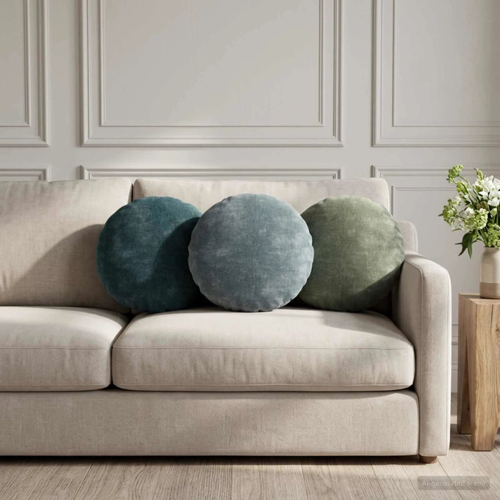 Federa 6 pz HEERLEN Verde Ø 40 cm Tessuto Chenille 922316