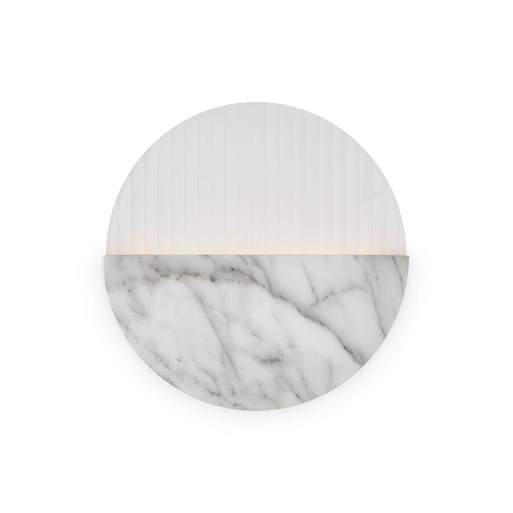 Maytoni Applique moderna Jupiter 1 luce LED integrato 13W bianco metallo diffusore vetro ondulato