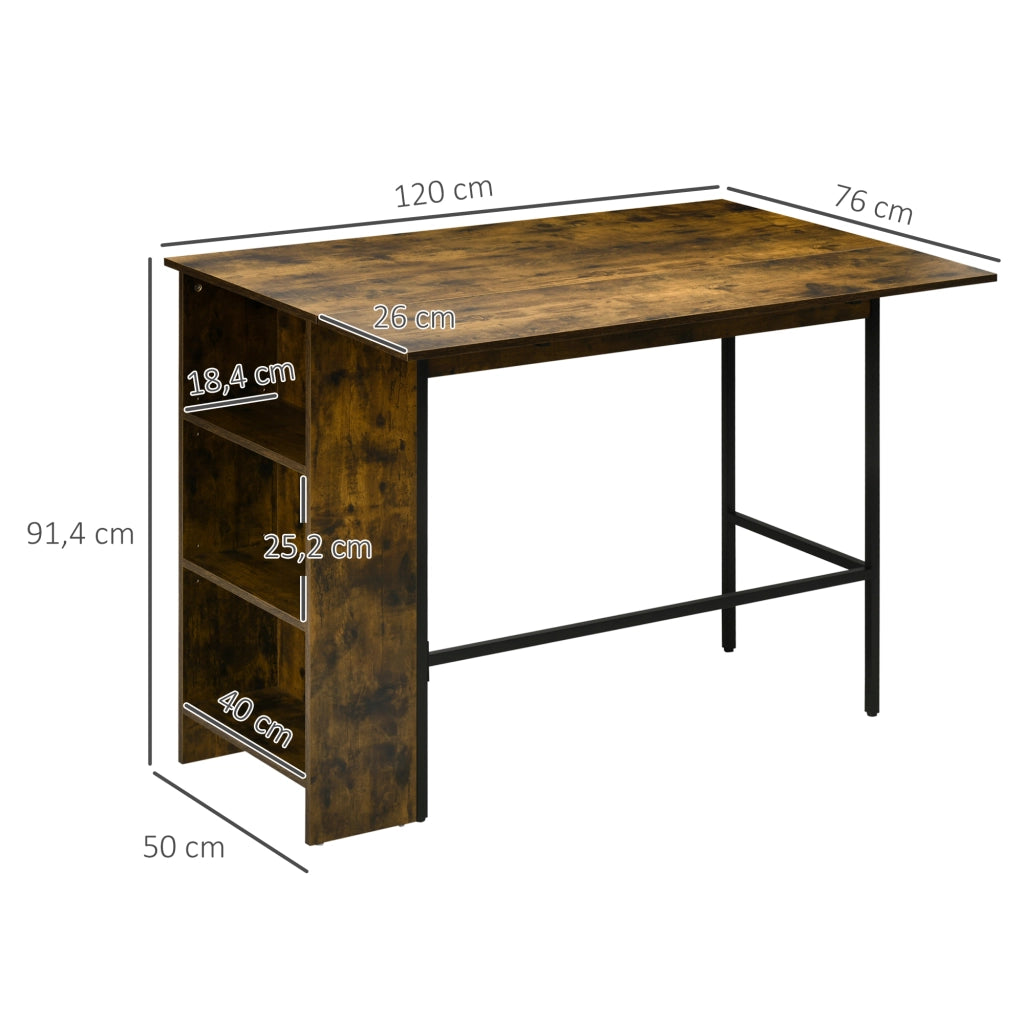 Tavolo da bar allungabile ¨C Minimal ¨C 120x76x91 cm marrone